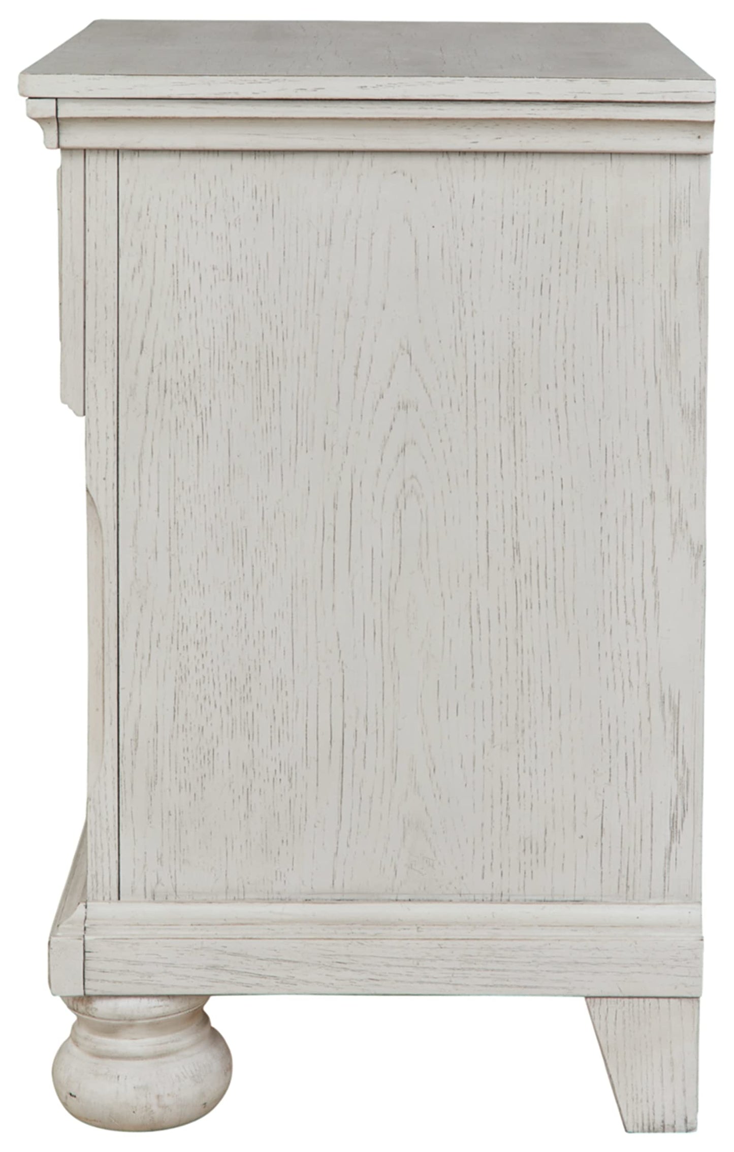 Signature Design by Ashley Robbinsdale Coastal 1-Drawer Nightstand with Cubby Storage, 26.75" Tall, White