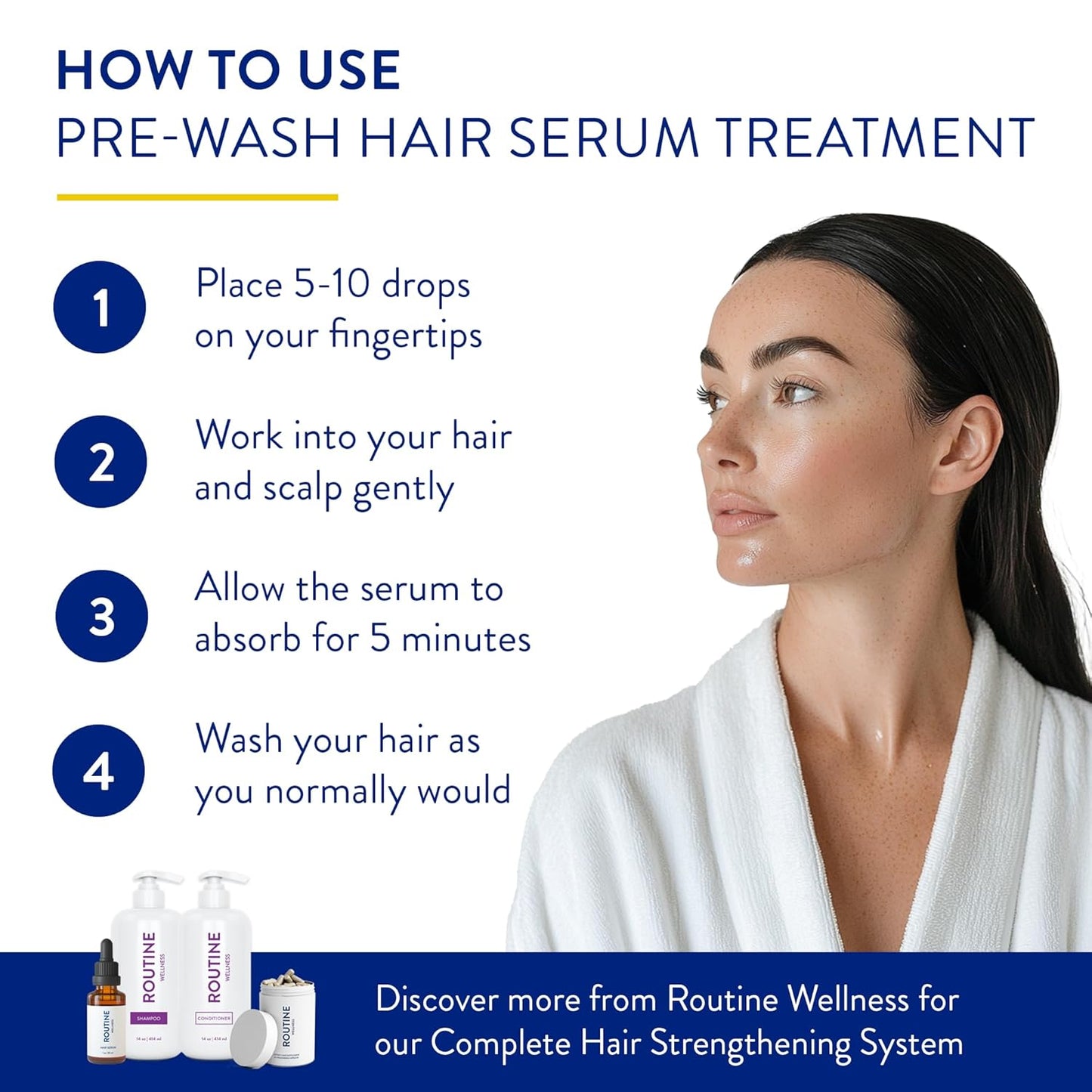 Routine Wellness Advanced Hair Serum - Nourishing Scalp Treatment for Enhanced Hair Support with Natural Oils, Ideal for Men & Women - 30ml (Pack of 3)