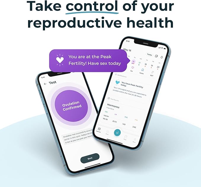 Inito Fertility Monitor & Hormone Tracker for Women | Estrogen, LH, PdG (Urine Metabolite of progesterone), FSH | Track and Confirm Ovulation | Includes 15 Test Strips (iPhone 13 Pro)