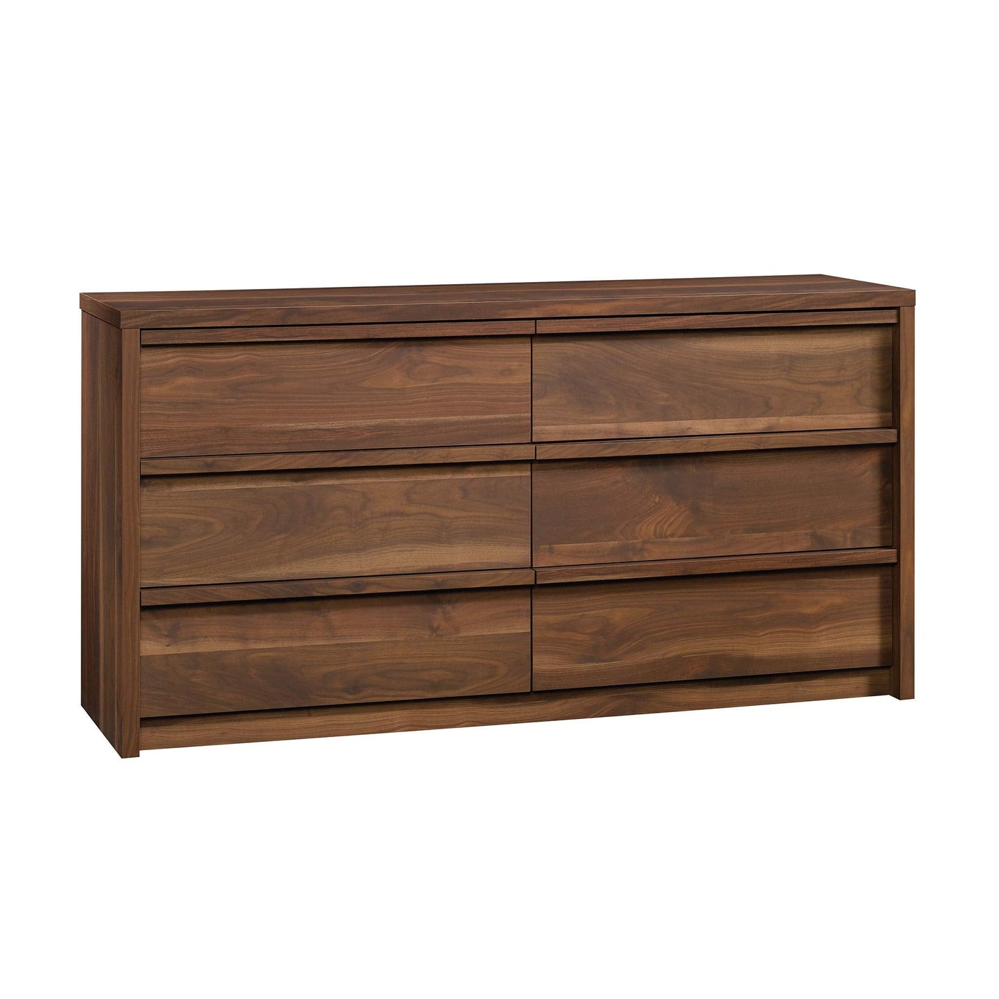 Sauder Harvey Park 6 Drawer Dresser for Bedroom Wooden Dressers & Chest of Drawers, in Grand Walnut