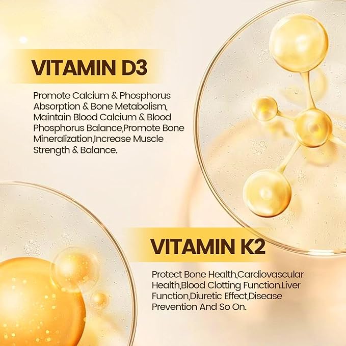 Women's D3 + K2 | Promotes Energy & Mood Support | Supports Bone & Heart Health | Provides Immune Support | Superior Pure Organic Absorption | 60 Capsules