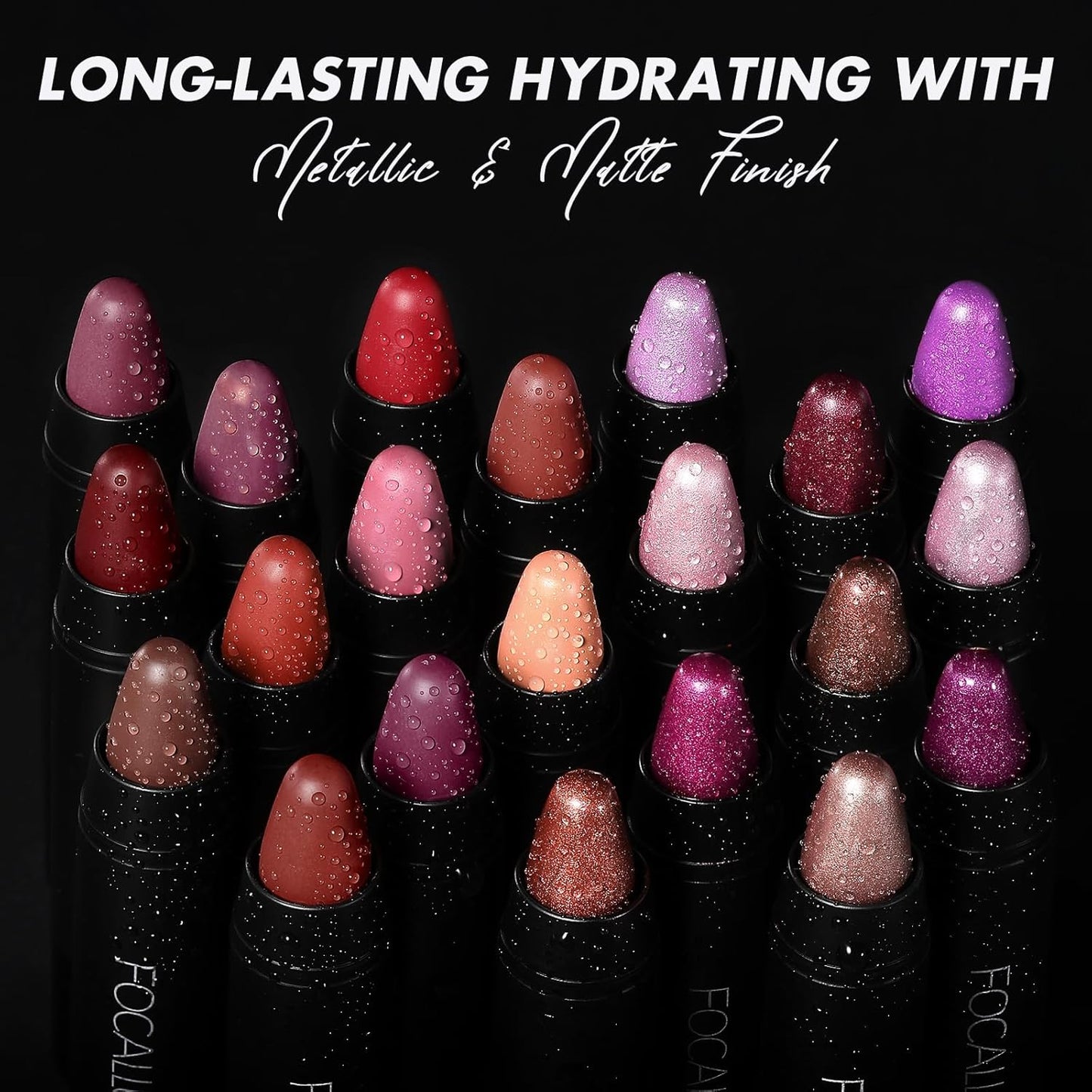 FOCALLURE Ultra Chic Matte Lipstick,Rich Vitamin E Lip Crayon,Lightweight Matte Color without Drying or Fading,Long Lasting Waterproof Lips Makeup,SMOKY CARMINE
