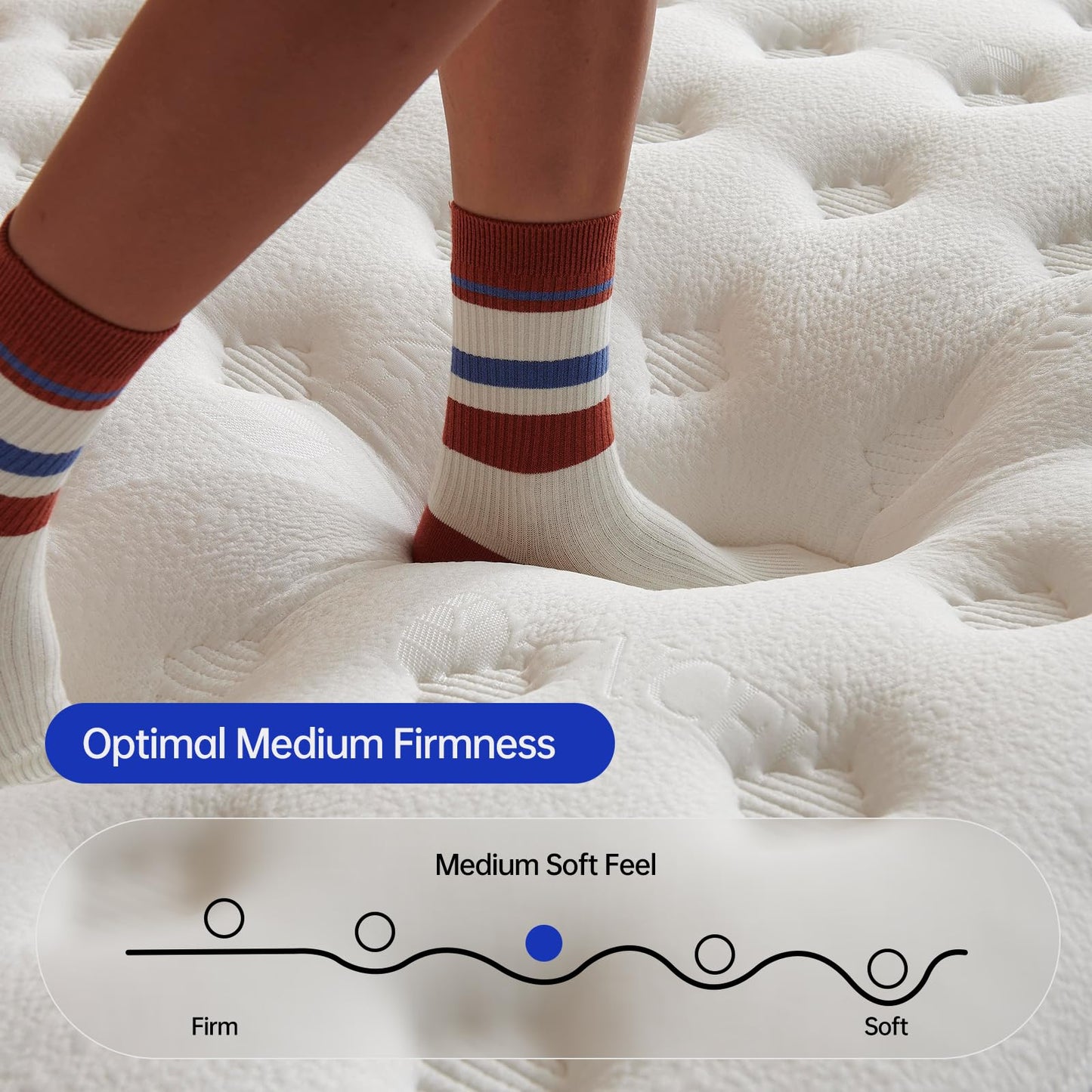 KOULABR Z Queen Size Mattress, 12 Inch Hybrid Mattress in a Box, Gel Memory Foam, Individually Wrapped Pocket Coils Innerspring, Pressure Relief, Medium Firm (12 INCH, Queen (New))