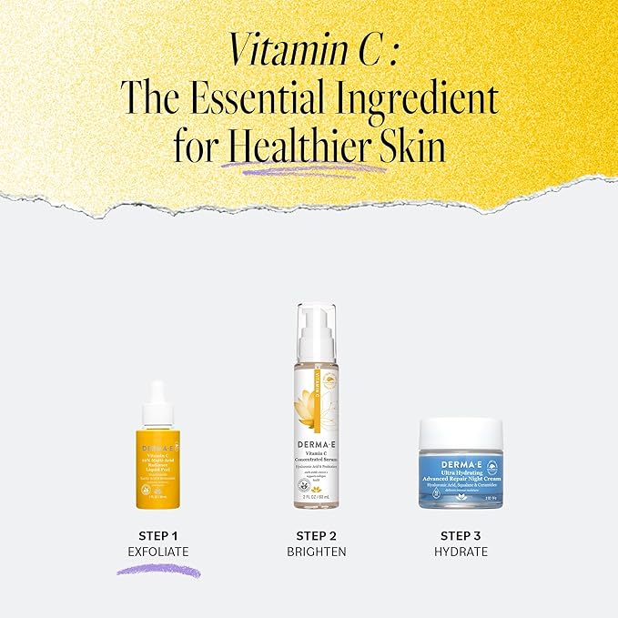Derma E Vitamin C Renewing Moisturizer – Brightening and Hydrating Facial Skin Renewing Cream – Anti-Aging Facial Moisturizer and Day Cream, 2 oz