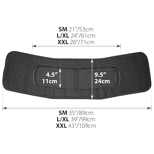 ORTONYX Abdominal Binder for Postpartum, C-Section, and Hernia Support - Belly Band for Women and Men - Adjustable Hook&Loop, Breathable Fabric, Lower Back Support - Black S/M
