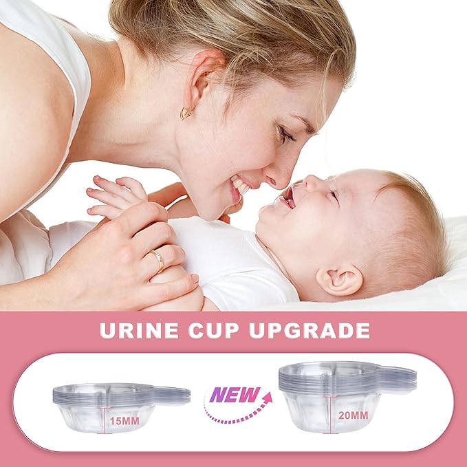 Pregnancy Test Strips with Urine Cups, hCG Detection Home Pregnancy Test, Sensitive & Over 99% Accurate, 20 Count Individually Wrapped, Rapid Prenancy Tests Kit 5mm Wider 25mIU/mL