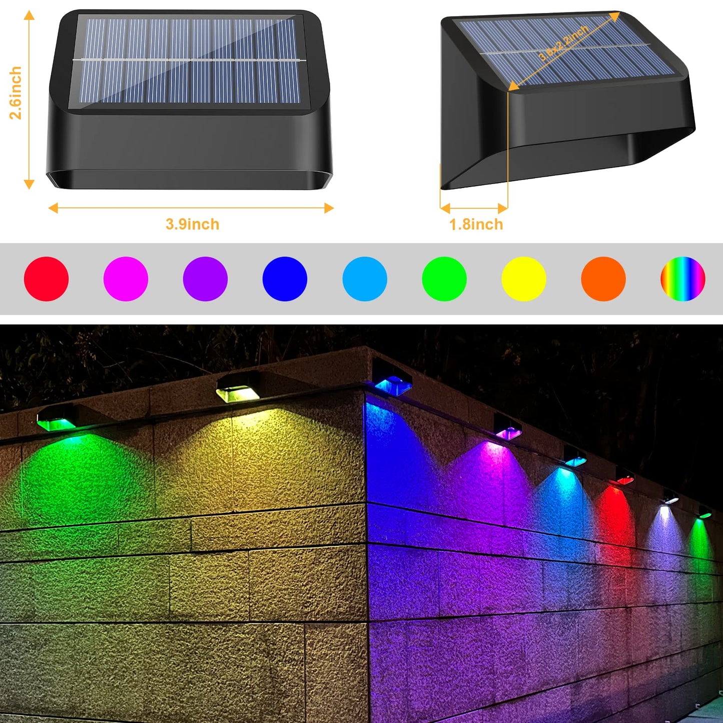 FLITI Solar Fence Lights - Bundle Pack