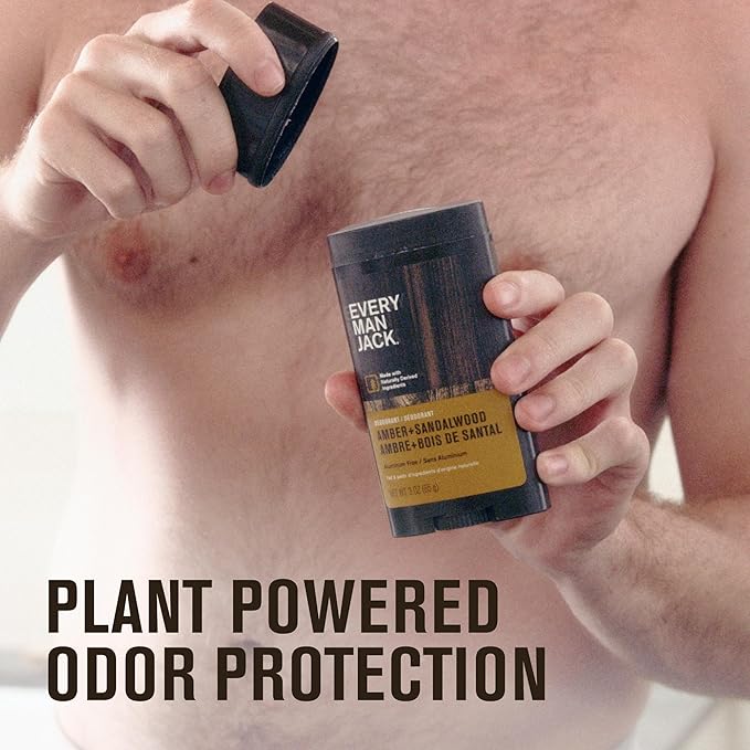 Every Man Jack Coconut Driftwood Men’s Deodorant - Stay Fresh with Aluminum Free Deodorant For all Skin Types - Odor Crushing, Long Lasting, with Naturally Derived Ingredients - 3oz (2 Pack)