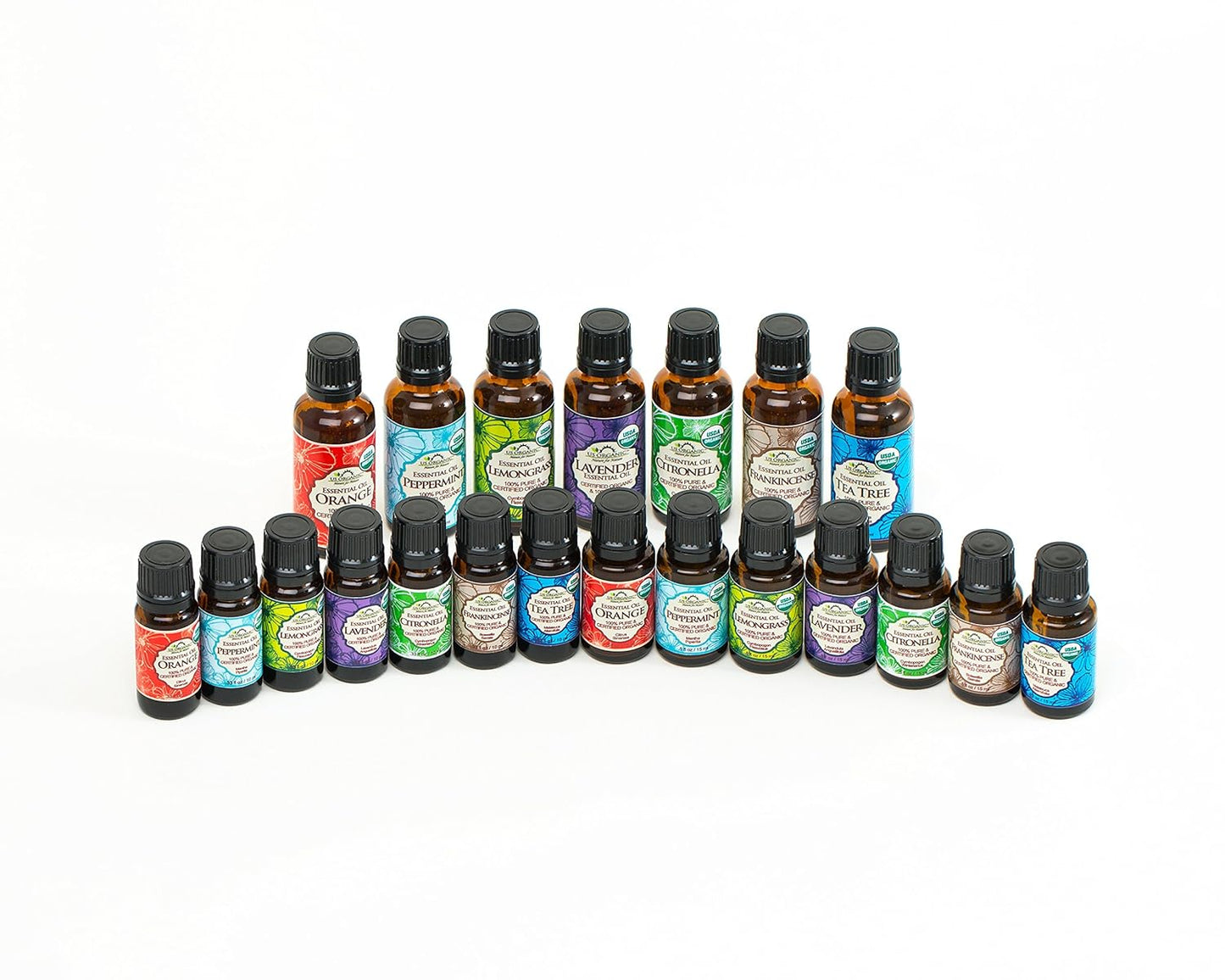 US Organic 100% Pure Tea Tree Essential Oil, Steam Distilled, USDA Certified Organic, for Hair, Skin, Scalp, Foot, Toenails, and More. Sourced from South Africa, Undiluted, Non-GMO (15 ml, 2 Pack)
