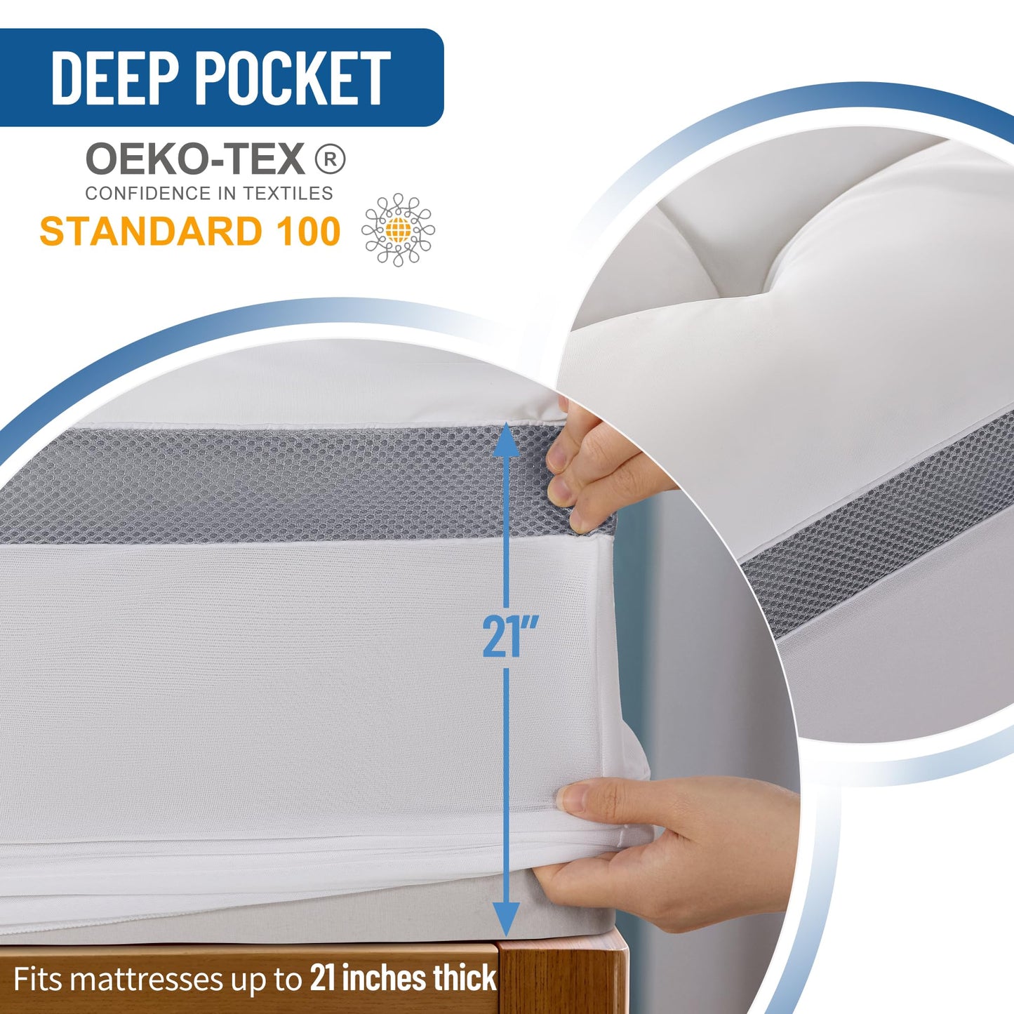 LIANLAM 2 Inch Memory Foam Mattress Topper Queen,1300GSM Ergonomic Mattress Pad for Back Pain, Extra Thick Cooling Pillow Top Mattress Topper with 8"-16" Deep Pocket(Memory Foam,60"x80")