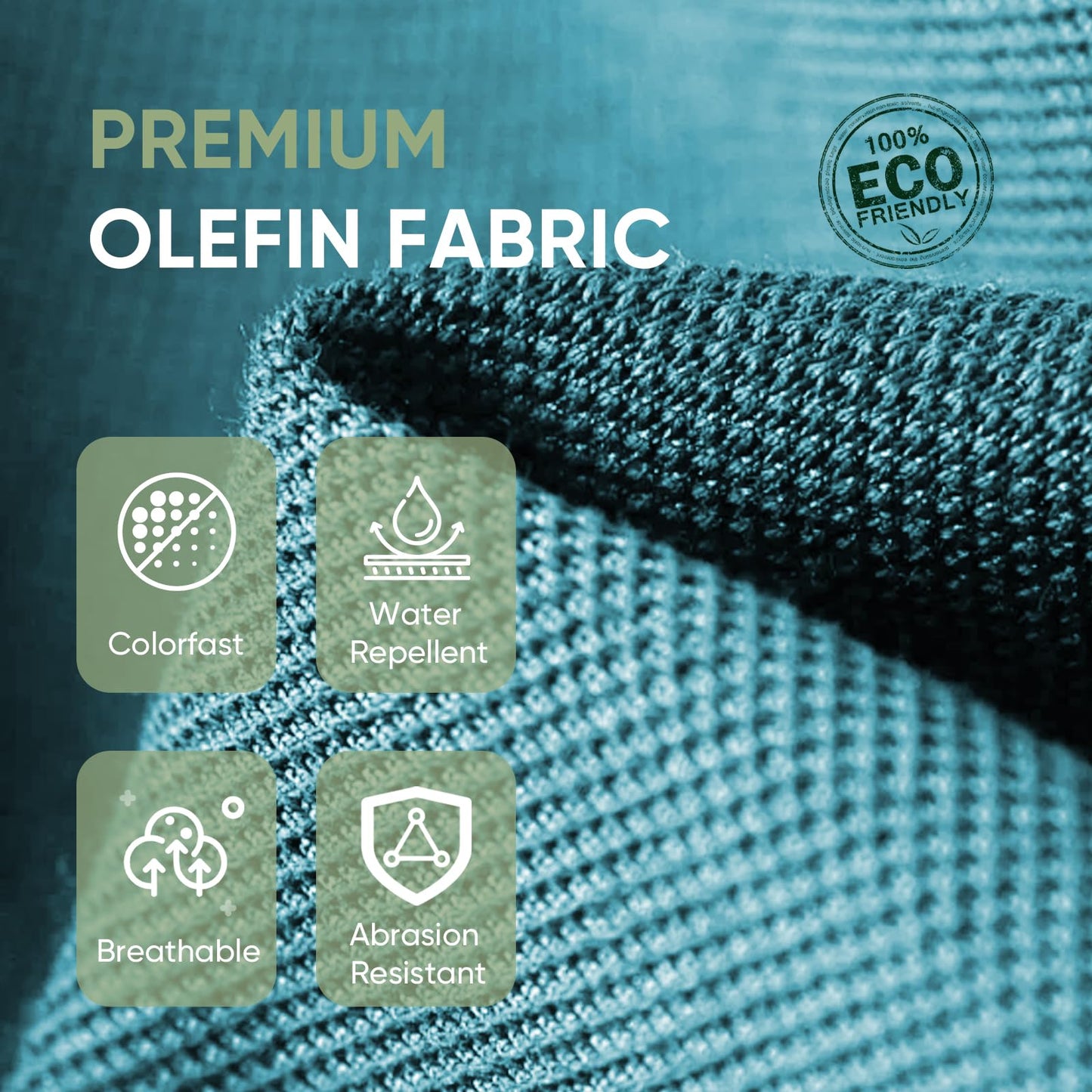 Outdoor Chair Cushion Set of 2, Waterproof Outdoor Seat Cushions 25x22 , Patio Chair Cushions for Outdoor Furniture, Couch Cushion Replacement, Include 2 Back & 2 Seat Cushions, Button/CyanBlue