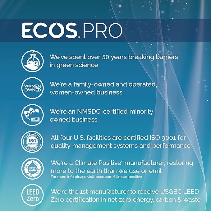 ECOS PRO Hand Soap Refill | Hypoallergenic | Readily Biodegradable Formula | With Vitamin E & Antioxidants | Made In The USA | Orange Blossom 1 GALLON/ 128 Fl Oz (Pack of 4)