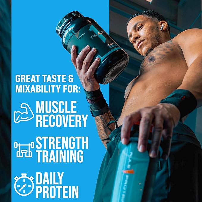 Rule One Proteins, R1 Whey Blend - 24g Fast-Acting Whey Protein Concentrates, Isolates, and Hydrolysates Per Serving, with Naturally Occurring EAAs and BCAAs (2 Pounds*, Fruity Cereal)