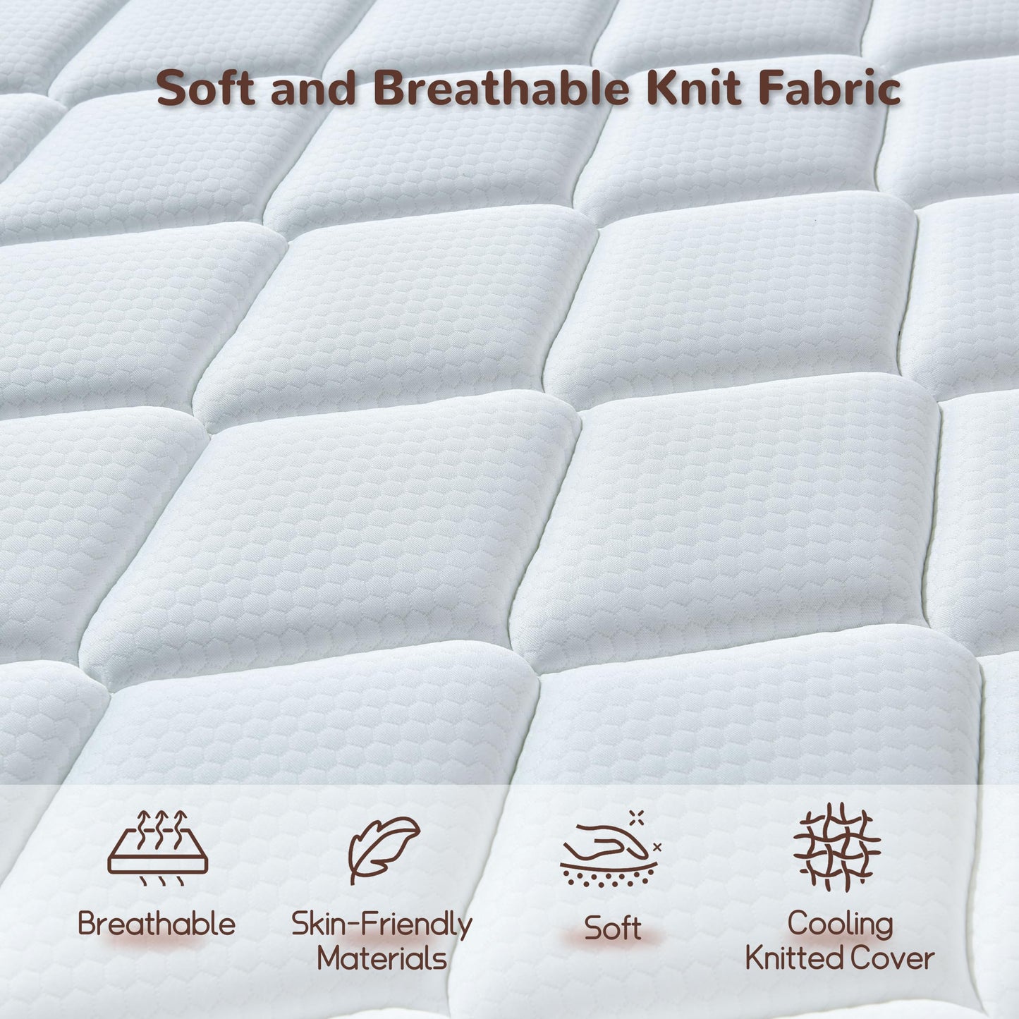 Naruchu Full Size Mattress, 12 Inch Memory Foam, Independent Spring, Soft and Comfortable Medium Firm Hybrid Mattress in A Box, Pressure Relief
