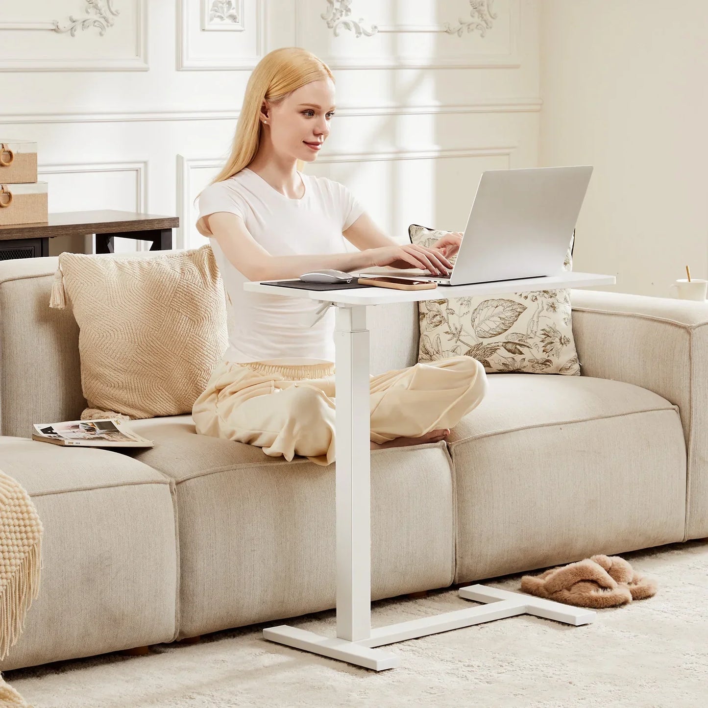 JHK Overbed Bedside Sofa Table