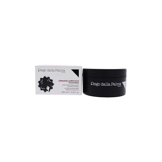 Diego dalla Palma Orgoglioriccio No-Frizz Shaping Hair Mask - Elasticizing And Repair Treatment Supple Soft Provides Frizz-Control For Perfectly Defined Controlled Curls 6.8 Oz