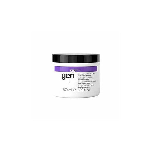 Genus Keratin Restructuring Hair Mask Enriched with Silk Proteins, Caviar and Collagen, Styling, Nourishes Moisturizes, Suitable for All Types - 500ml