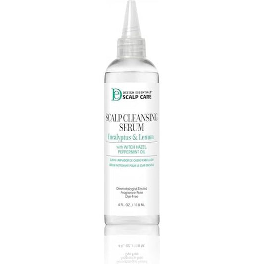 Design Essentials Scalp Cleansing Serum with Eucalyptus, Lemon, Witch Hazel & Peppermint, Cleanser, 4 fl oz (Pack of 1)