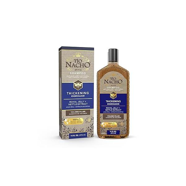 Tio Nacho Anti Hair Loss Thickening Volume Filler Shampoo with Royal Jelly & Rosemary, Volumizing Body-Boosting Care, 14 Fluid Ounces