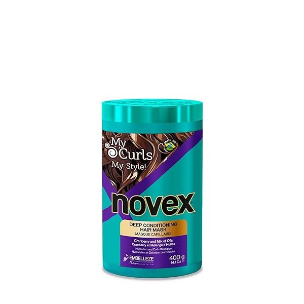 NOVEX My Curls Memorizer Deep Conditioning Hair Mask Cream Treatment 14oz - Enhanced with a Mix of Oils and Cranberry Extract (Suitable for All Curls)